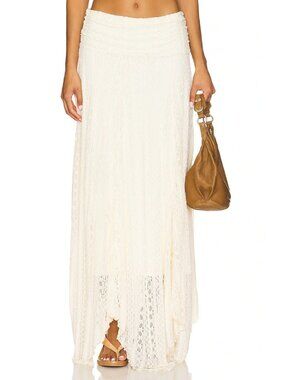 MORE TO COME Karina Maxi Skirt in Ivory Medium New With Tags Womens
